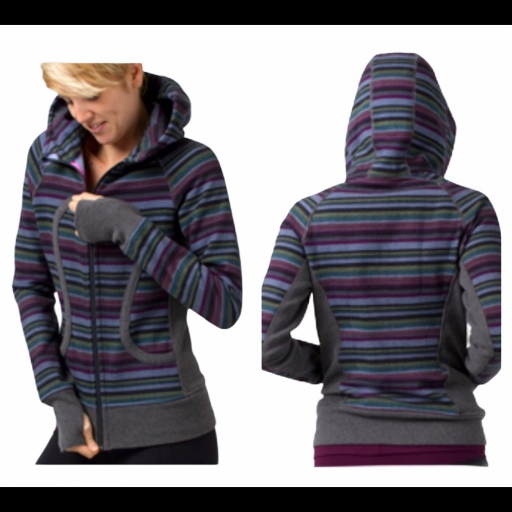 LULULEMON PONCHO STRIPE SCUBA HOODIE RARE